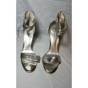 Silver Sequined Heels by Nine West